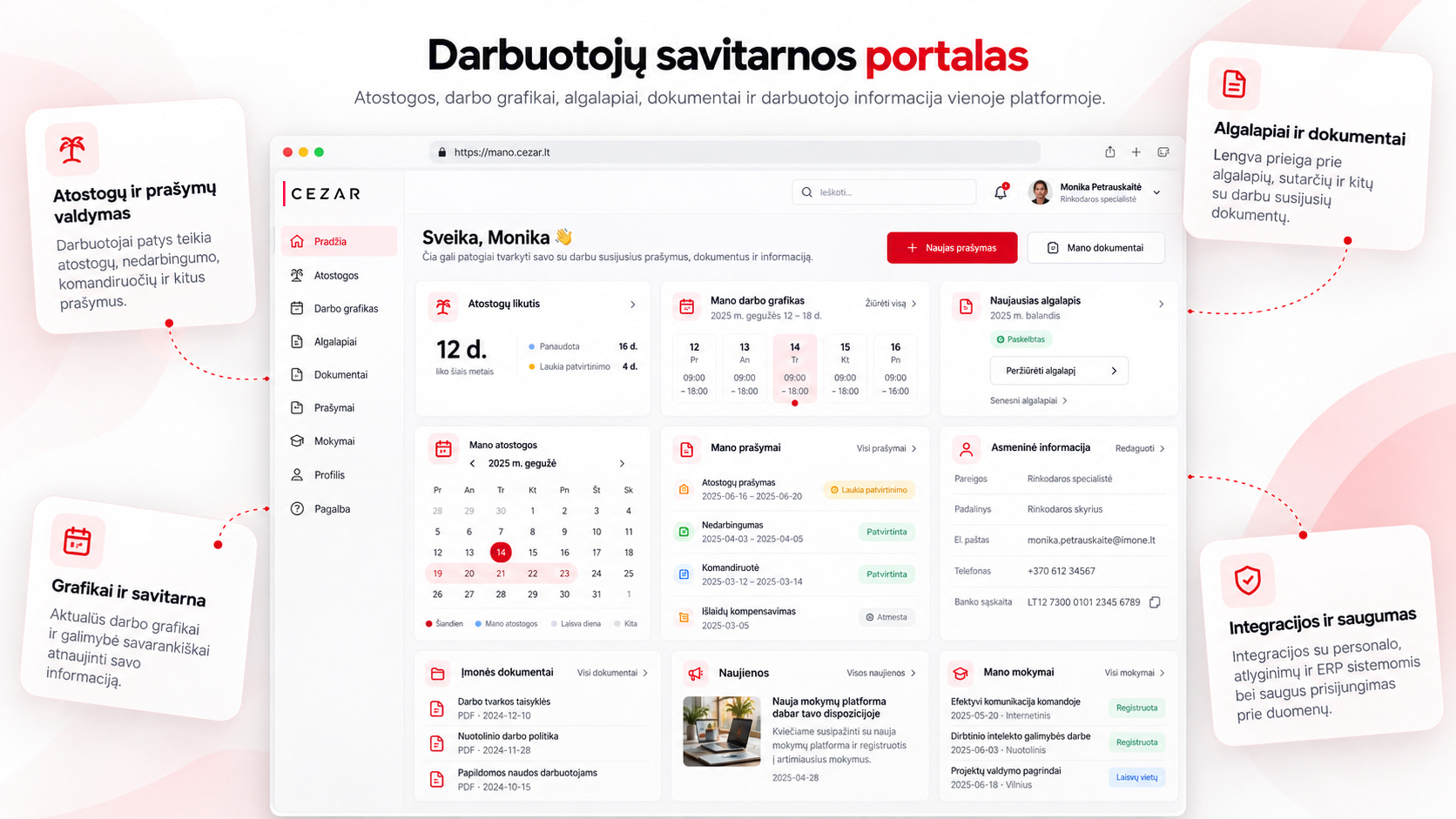 Darbuotojų savitarnos portalo kūrimas (savitarna)