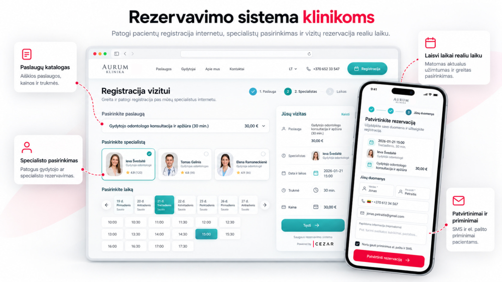 Rezervavimo sistema klinikoms