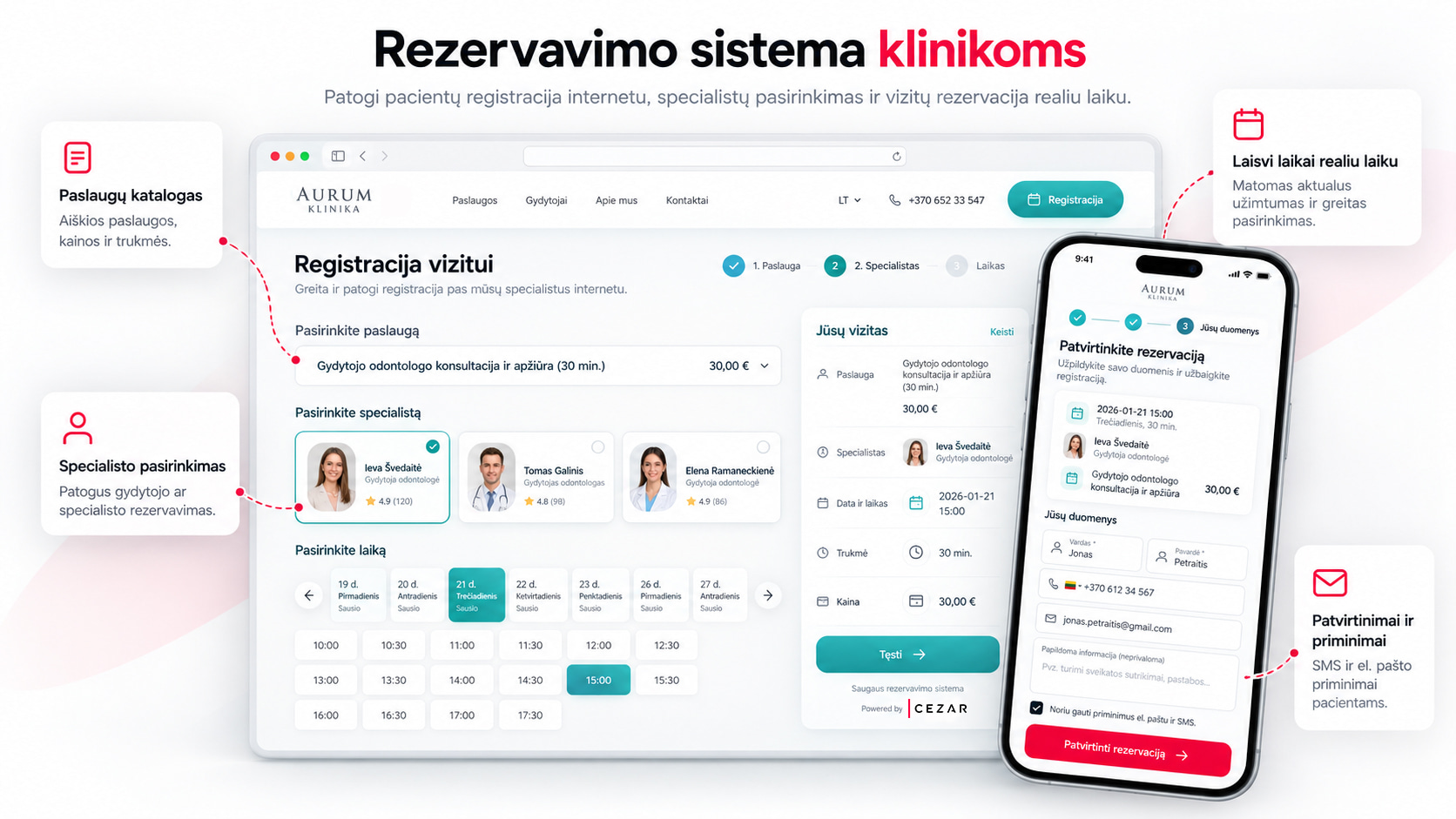 Rezervavimo sistema klinikoms